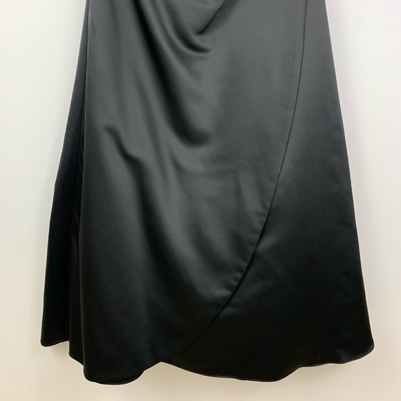 David's Bridal Dress 12 Black Halter 81544 Formal - Picture 4 of 8